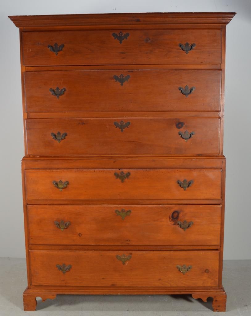 Federal Stained Pine Chest on Chest (1 of 20)