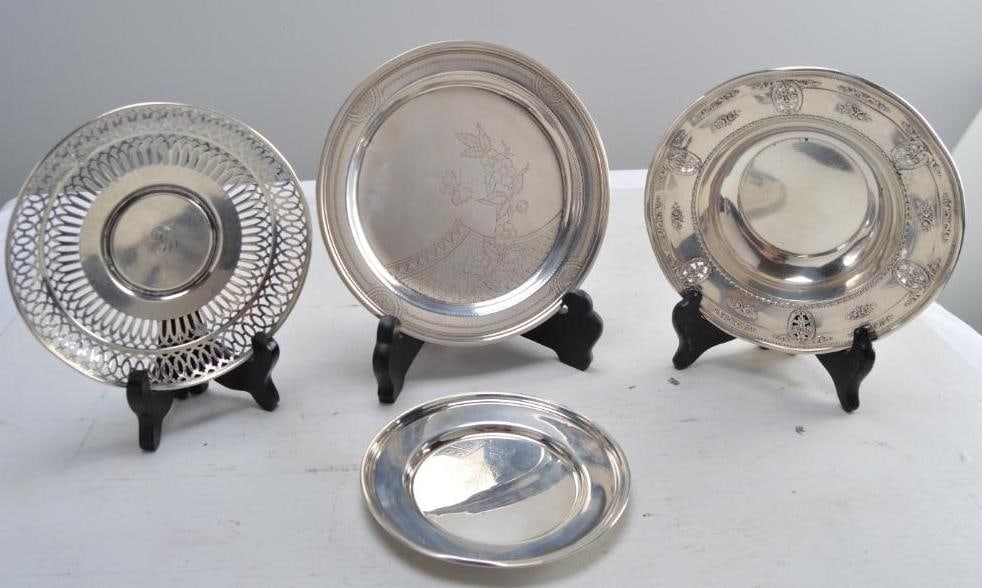 Four Various Sterling Silver Dishes (1 of 9)