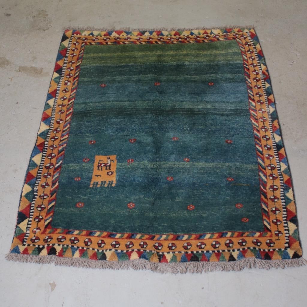 Tribal 6' 11" X 5' 2" Gabbeh Rug (1 of 7)