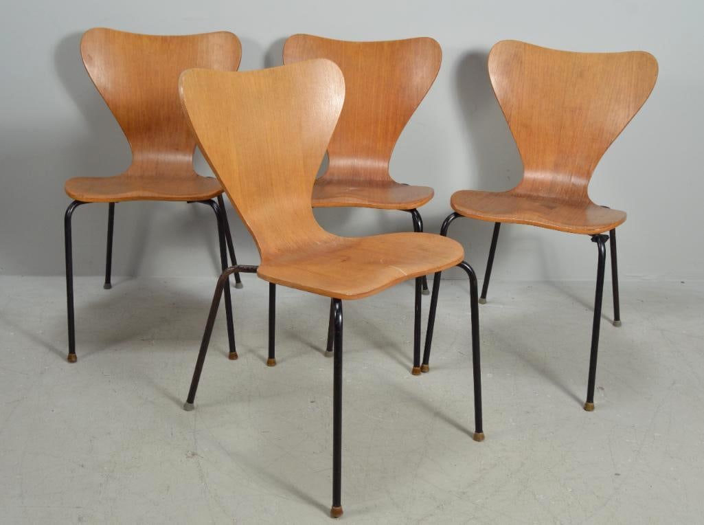 Four (4) Herbert Hirche Stacking Chairs (1 of 11)