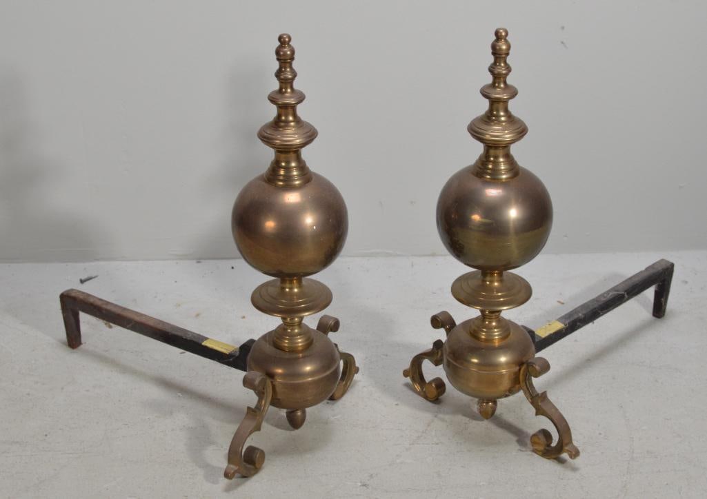 Pair of Brass Andirons (1 of 4)