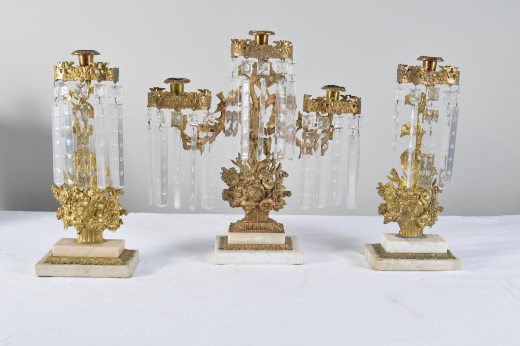 Set of Rococo Revival Girandole Candelabra (1 of 6)