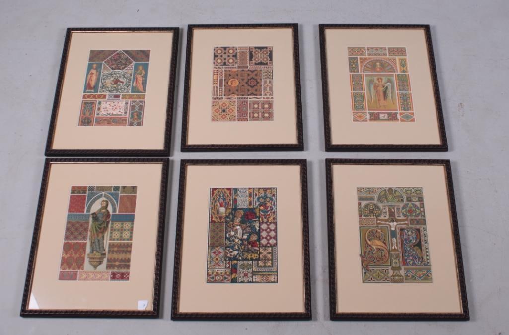 Six (6) Framed Pages of Victorian Pattern Books (1 of 6)