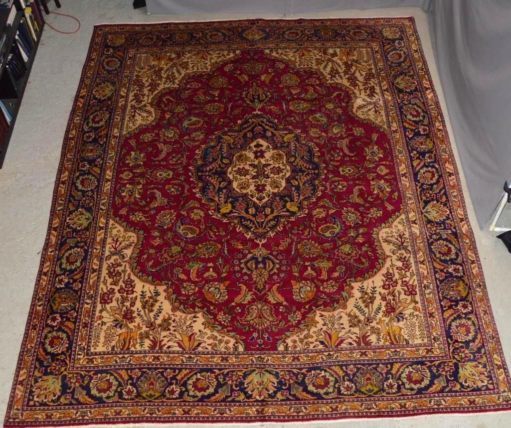 10' 8" x 10' 11"  Persian Tabriz Rug (1 of 7)