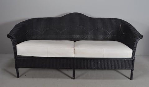 Black Wicker Sofa