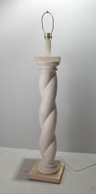 White Barleytwist Floor Lamp