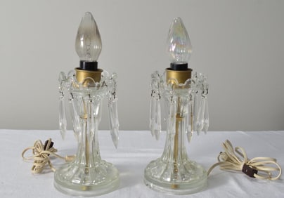 Pair of Glass Table lamps