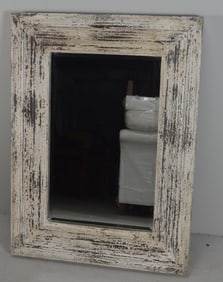 White Distressed Finish Mirror