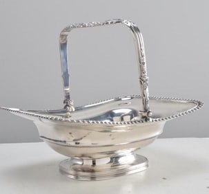 George III Silverplate Handled Basket