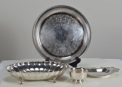 Four Silverplate Silver Objects
