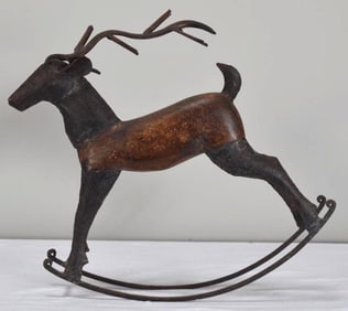Metal Stag Rocking Horse