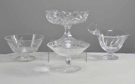 Four Cut Glass Objects