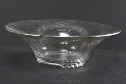 Filigree Decorated Glass Bowl