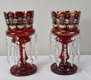 Ruby Red Mantle Lustres