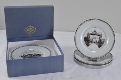 Six (6) J Vieillard & Co Plates