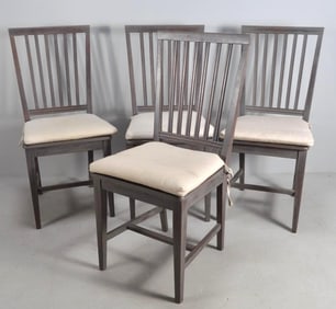 Four (4) Painted Florentine Neoclassical Style Side Chairs