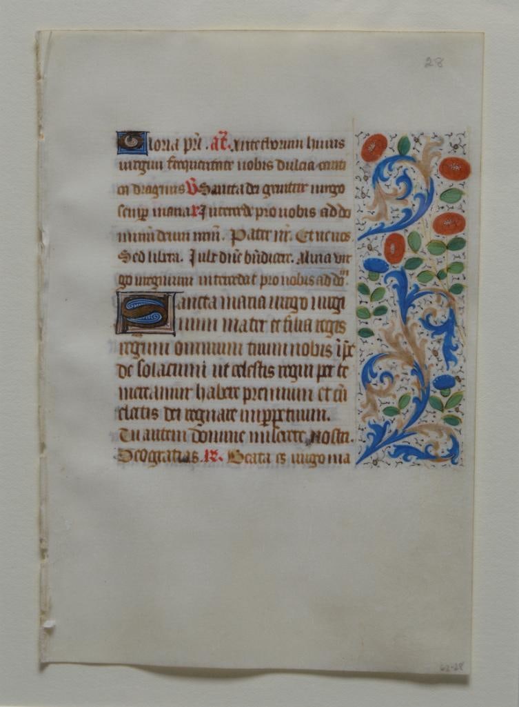 Illuminated Page from Book of Hours (1 of 6)