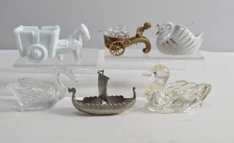 Collection of Figural Glass and Porcelain salts