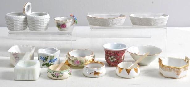 Collection of Porcelain Salts and Dishes