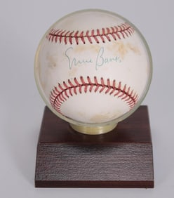 Autographed Ernie Banks Baseball