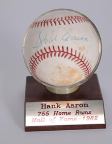 Autographed Hank Aaron Baseball