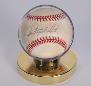 Autographed Jim "Catfish" Hunter Baseball