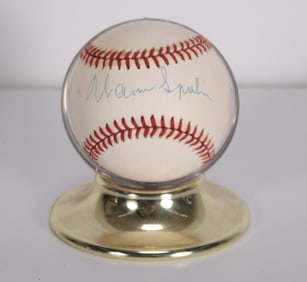 Autographed Warren Spahn Baseball