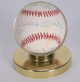 Autographed Mantle, Mays and Snider Baseball