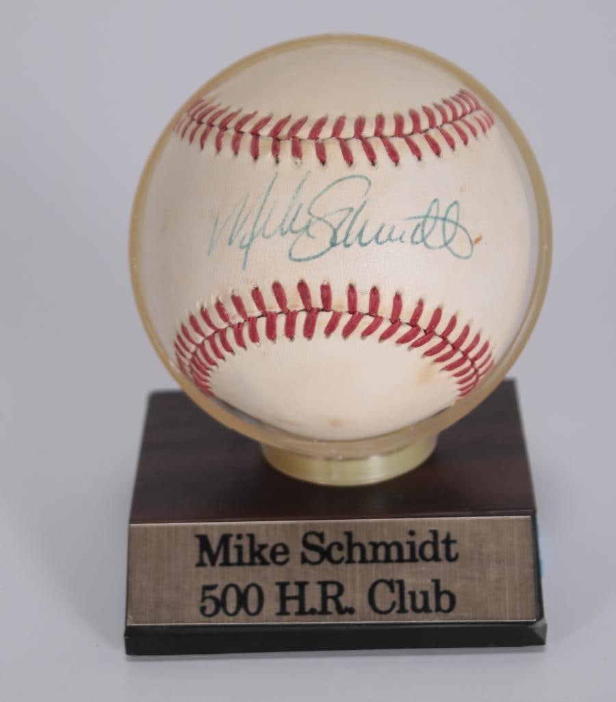Autographed Mike Schmidt 500 Club Baseball (1 of 5)