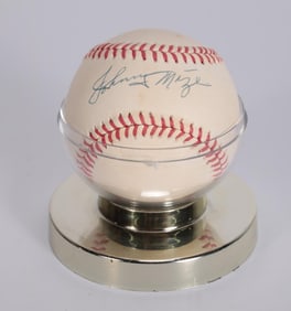 Autographed Johnny Mize Baseball