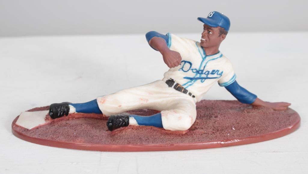 Jackie Robinson Steals Home Figurine: In original box, #121116Dimensions: H 4 x W 9 x D 4.5 inchesNOTE: No chips or evidence of repair