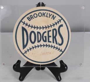 Don Drysdale Signed Brooklyn Dodgers Patch