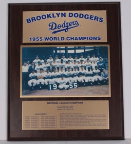 Brooklyn Dodgers 1955 World Series Commemorative Plaque