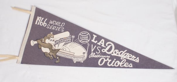 1966 Dodgers Orioles World Series Pennant