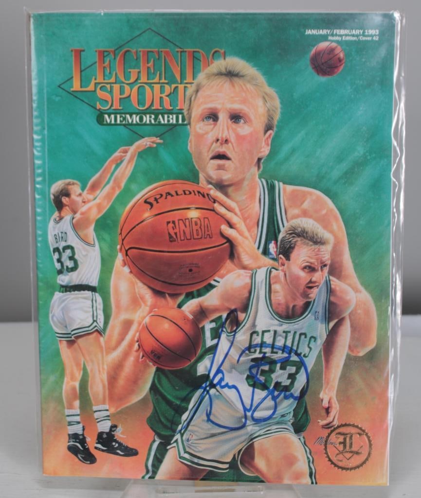 Larry Byrd Autographed Legends Sports Memorabilia Magazine (1 of 6)