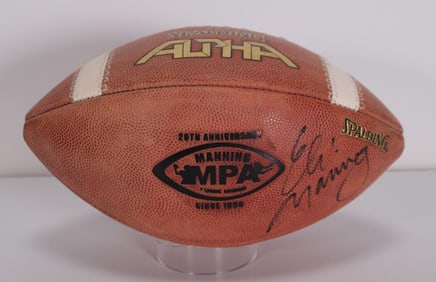 Eli Manning Signed 20th Anniversary MPA Football
