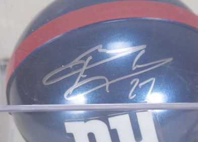 Brandon Jacobs Signed NYG Riddell Mini Helmet