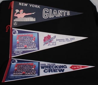 Collection of NY Giant Football Pennants