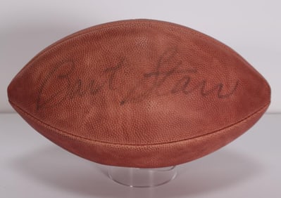 Bart Starr Signed Wilson Football