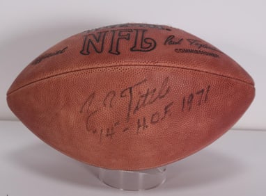 Y.A. Tittle Signed Wilson Football