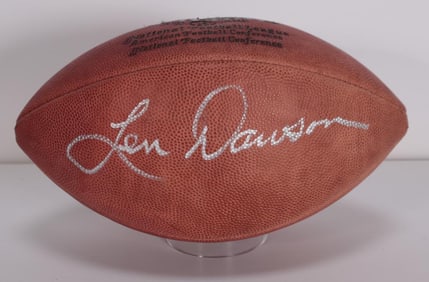 Len Dawson Signed Wilson Football
