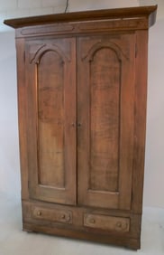 French Provincial Louis XV Style Walnut Armoire