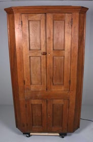 Hawkins Co. Tennessee Poplar Corner Cabinet