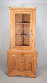 Pine Corner Cabinet