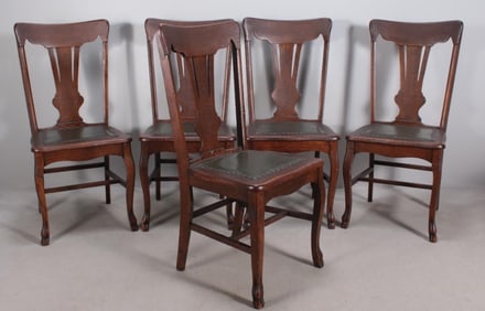 Five (5) Mission Style Side Chairs