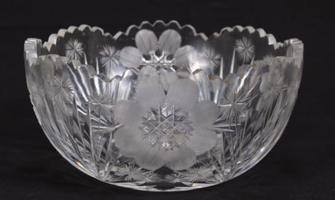 American Brilliant Cut Crystal Bowl