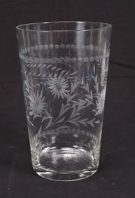 Etched Crystal Vase