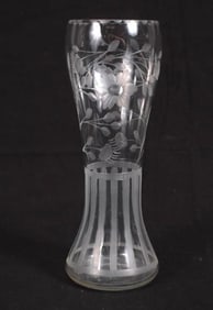 Etched Glass Vase