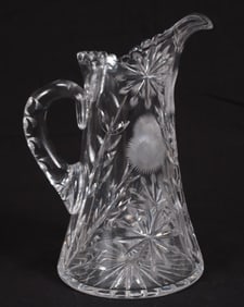 Large American Brilliant Cut Glass Pitcher