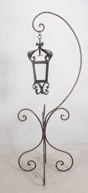 Wrought Iron Garden Lantern and Stand
